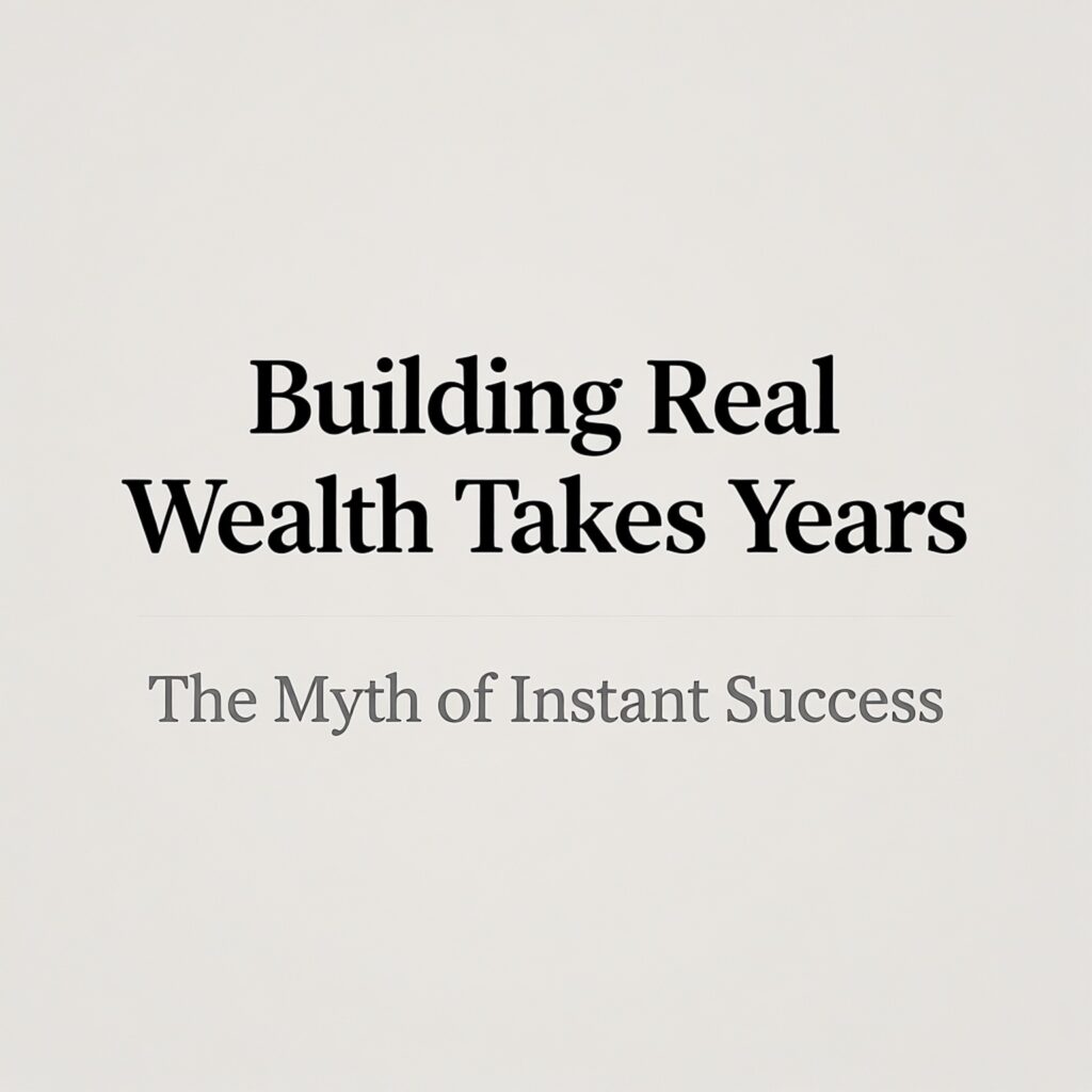 The Myth of Instant Success After School: Why Real Wealth Takes Time, Skills, and Strategy